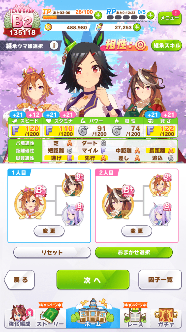 ウィニングチケット、差し中距離型