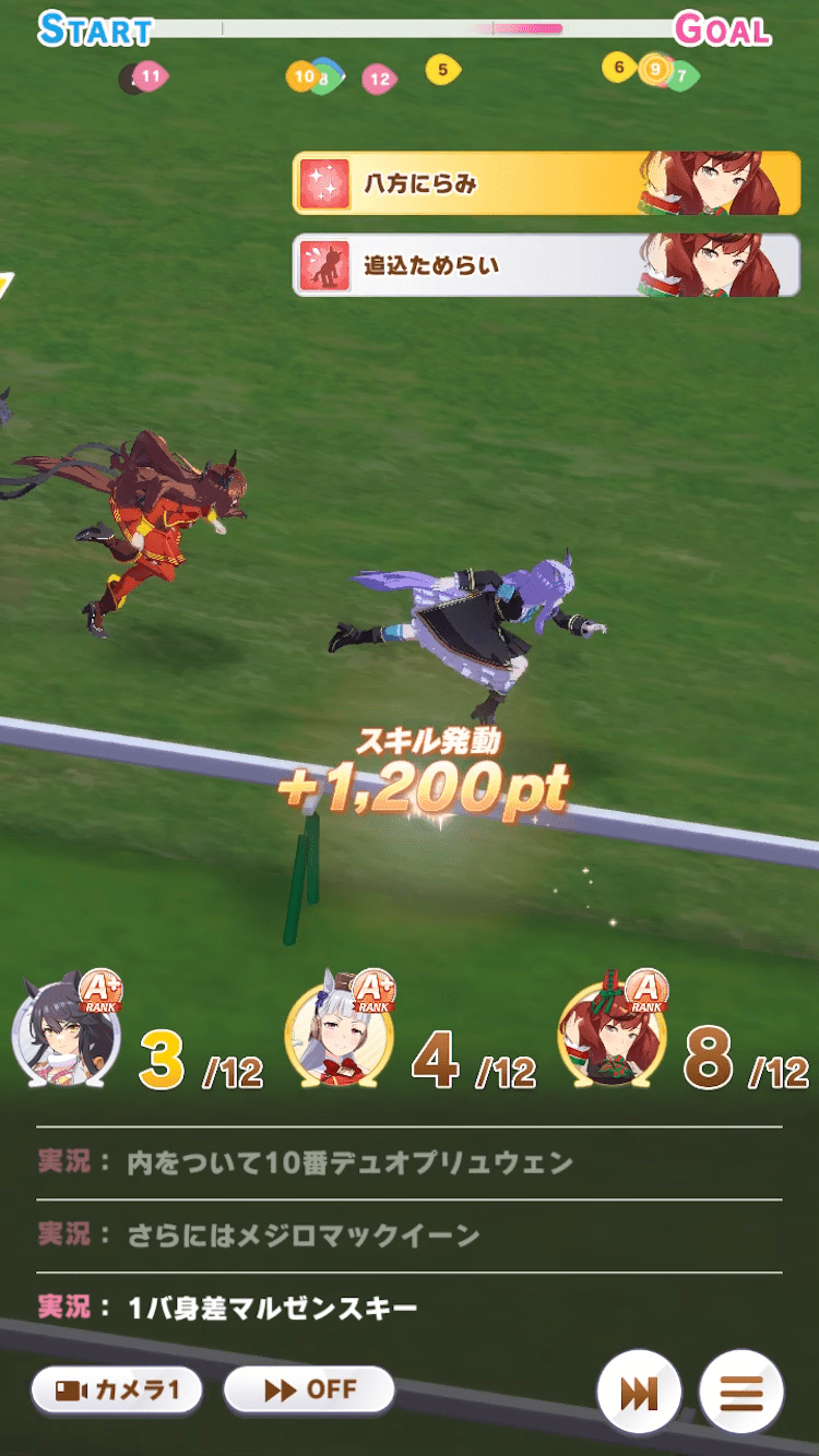 逃げのマルゼンスキーと先行のメジロマックイーンに外れた