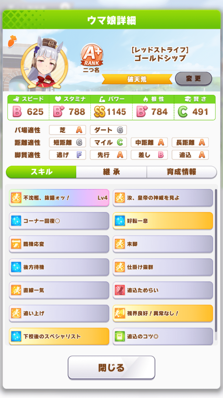 使用したゴルシ